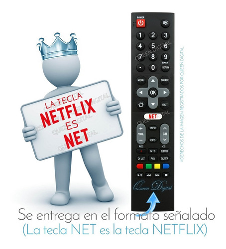 Imagen 3 de 10 de Control Remoto Kb40s3000sa Para Ken Brown Smart Tv Led