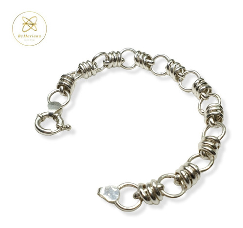Imagen 2 de 7 de Pulsera Plata Argollas Redondas Chicas Y Grandes