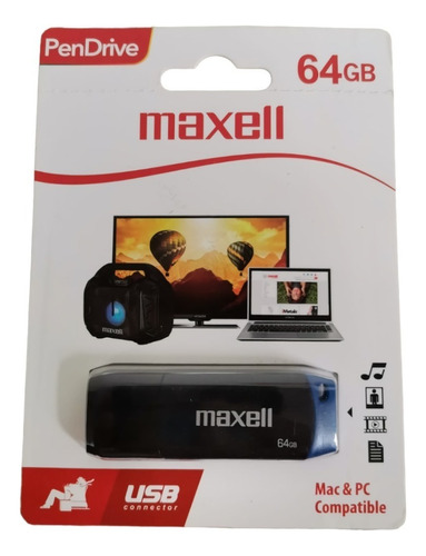 Memoria Usb 64gb Maxell Almacenamiento Flash Drive Llavero