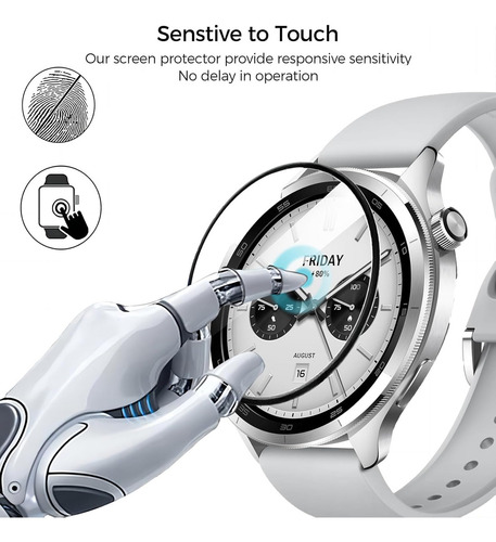 USTIYA 4x Mica Para Xiaomi Watch S4 Protector De Pantalla Soft Film