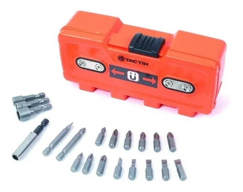Imagen 2 de 3 de Punta Y Adaptador Tactix Jgo.21 Pzas C/caja Magnetica 418321