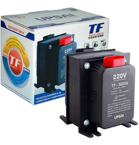 Autotransformador Bivolt 500va 350w 110v 220v Upsai Linha Tf ( Consulte Aparelho Antes Da Compra 350w Máximo )