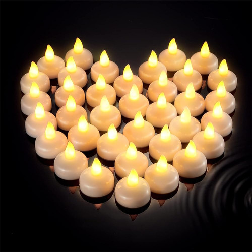 36 Piezas Velas Flotantes Sin Llama Luces De Té Led Impermea