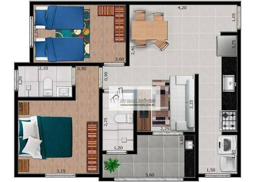 Apartamento Com 2 Dormitórios À Venda, 59 M² Por R$ 229.900,00 - Vila Carvalho - Sorocaba/sp - Ap1108