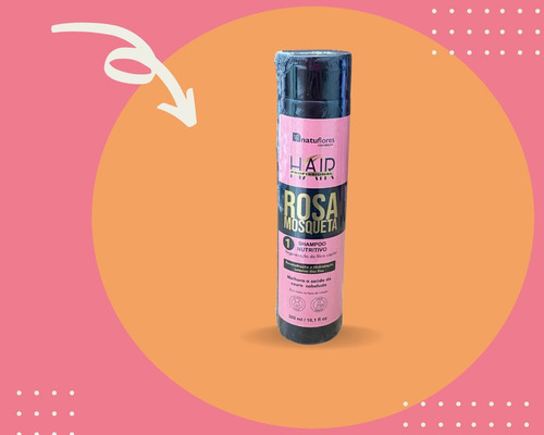 Shampoo Nutritivo Rosa Mosqueta 300ml Natuflores Kit 6und