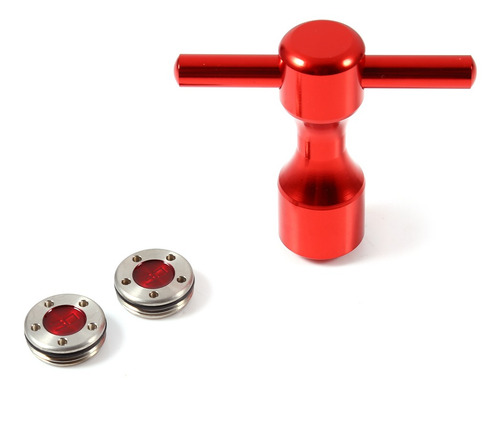 Juego De 2 Llaves Y Pesas Para Putter, Color Rojo