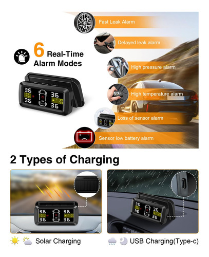 Sistema De Monitoreo De Presión De Neumáticos Tpms Solar