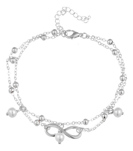 Tobillera Pulsera Pie Plata Mujer Regalo