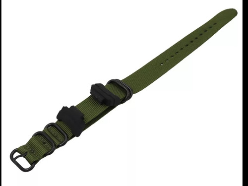 Correa De Nylon Verde Militar Para G Shock +pasadores Y Herr