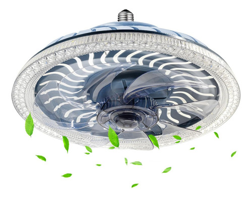Ventilador De Techo Foco Luz Led Para Soquet E27 2 En 1