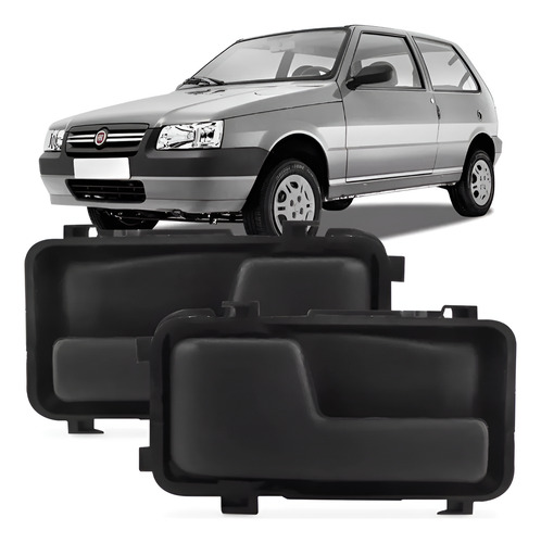 Par Maçaneta Interna Fiat Uno Prêmio Fiorino Elba 84/13