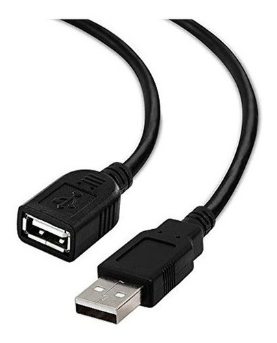 Cable Alargador Usb 2.0 Macho A Hembra Negro 6 Pies