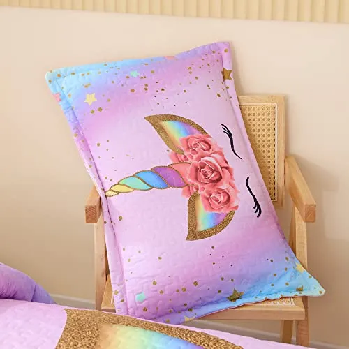Juego De Cama De Unicornio De Microfibra Suave, Juego D...