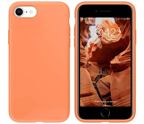Funda Para iPhone SE 3 De Silicona Naranja (usa)