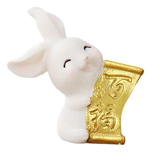 Bonita Estatua De Conejo, Figurita De 3,8 Cm X 4,2 Cm