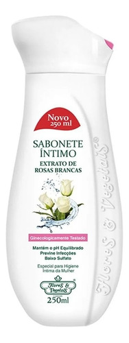 Sabonete Íntimo Vegano Flores & Vegetais Rosas Brancas 250ml