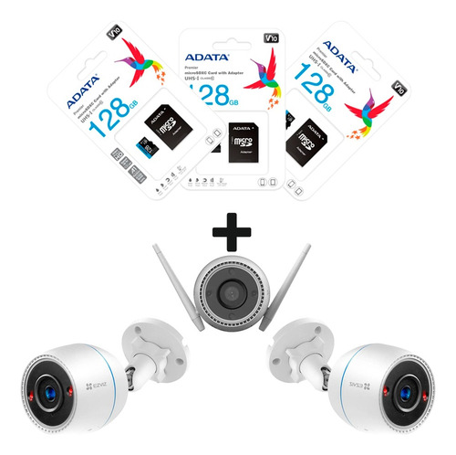 Camara De Seguridad Ezviz 3mp Wifi Nocturna C3tn X3 +128gb