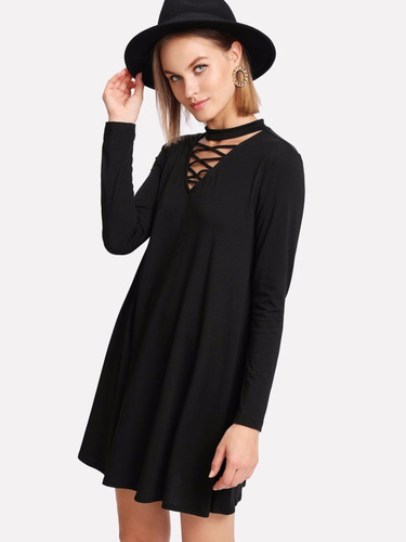 Vestido Casual Corto De Algodon