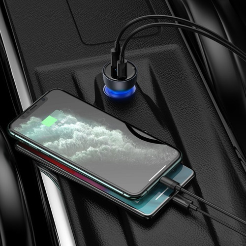 Cargador Celular Para Auto Duo Usb A Usb C Carga Rápida 65w