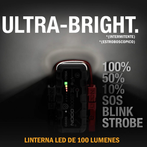 Imagen 5 de 10 de Arrancador Portatil Auto Power Bank Cargador Usb Noco 1750a