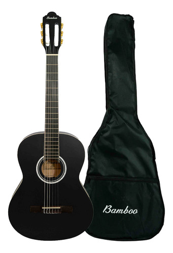 Guitarra Clasica Bamboo Studio Negra 39 Con Funda