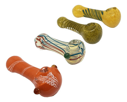 Pipa Borosilicato (pyrex) Mediana Variados Diseños. Densa!