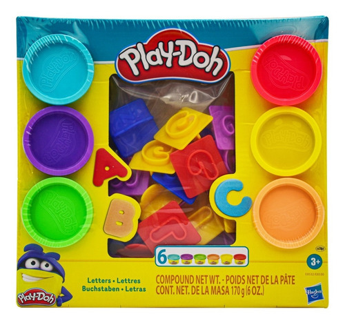 Play Doh Letras 6 Colores 170g Hasbro