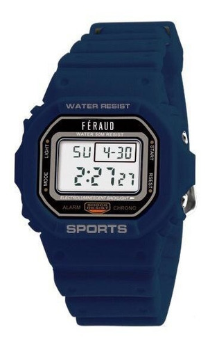 Reloj Hombre Feraud G Shock Azul Digital 50m Alarma F8800c