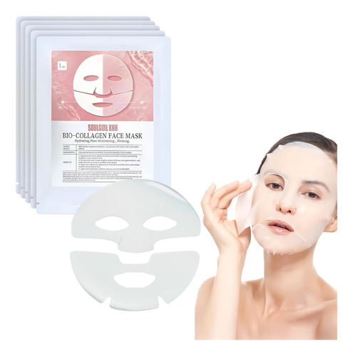 Mascarilla Facial Absorbible 100 % Bicolágeno Hidratante Todo Tipo De Piel