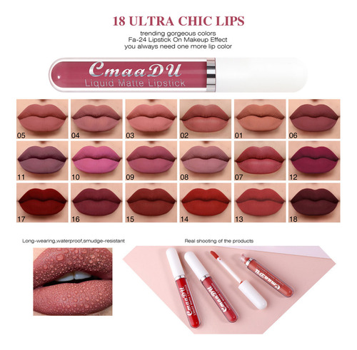 Labios 18 Colores A Prueba De Agua De Juego 6 Cajas Brillo