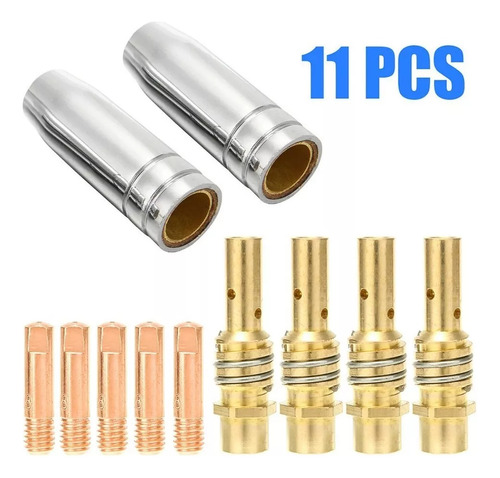 Bico De Contato 0,8mm Tocha Solda Compatível Mig Mag 11 Kit