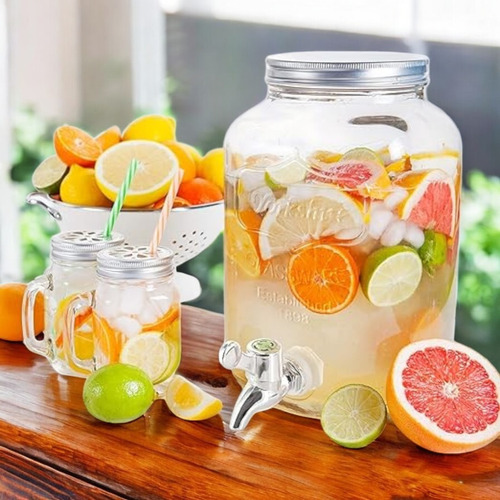 Vitrolero Vintage Estilo Mason Jar 8 Litros