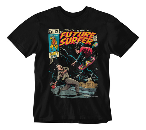Camiseta Volver Al Futuro Comic Parodia Surfer