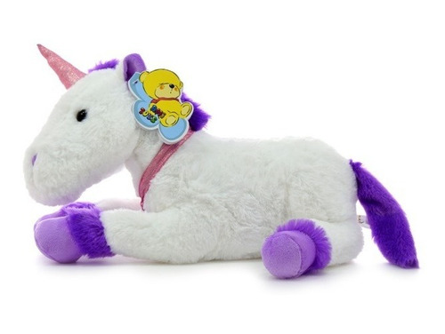 Pony Unicornio Lila 36 Cm El Mas Grande De Peluche , Hermoso