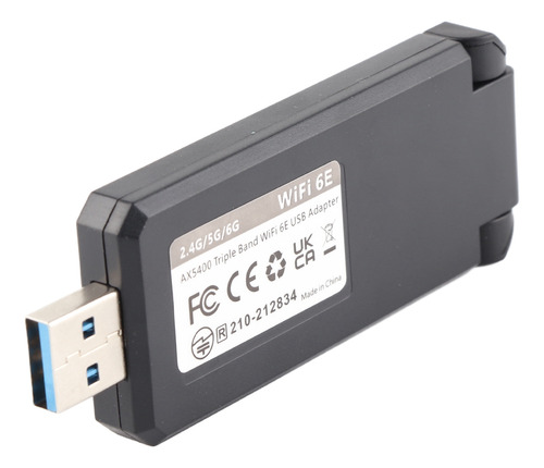 Tarjeta De Red Usb Wifi 6e 6e 5400mbps Usb Con Banda Triple