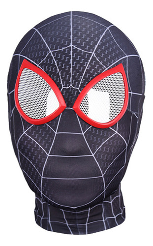 Máscara De Spider Man Para Niños, Máscara Para Adultos Exped Color Miles Lens Cover+ Zipper