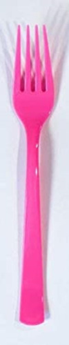 Tenedores Plásticos Rosado 18 Unidades