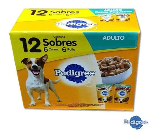 Caja 12 Sobres De 100 Gr Variados Pedigree Perro.