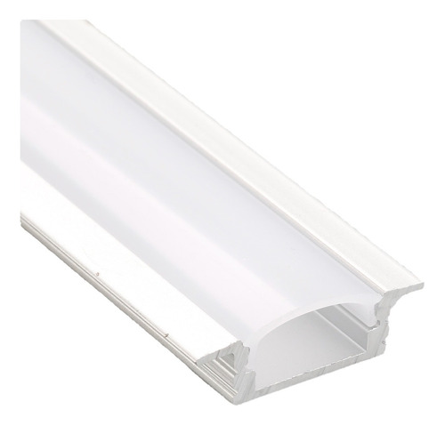 Perfil Slim Para Fita Led Embutido Branco 2 Metros