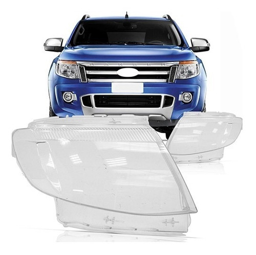 Lente Farol Nova Ford Ranger 2013 2014 2015