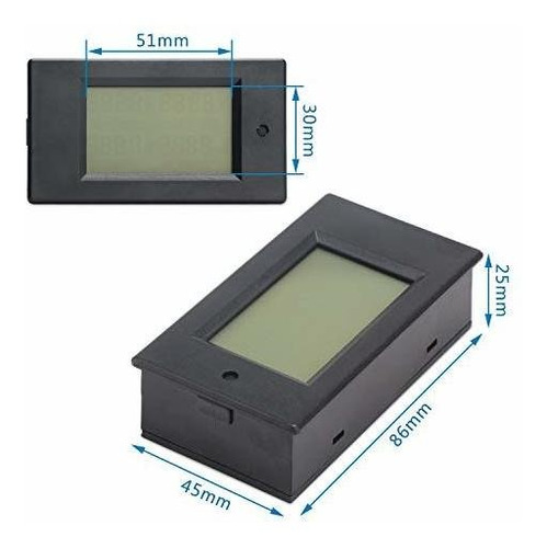 Polimetro Digital Dc  v  a Medidor Voltaje Amperaje Lcd