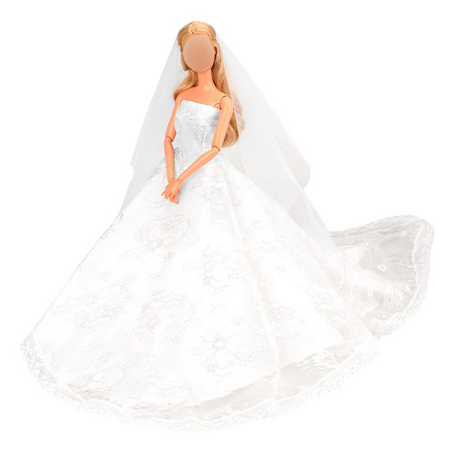 Vestido De Novia Con Velo Para Muñeca De 11.5 Pulgadas - Bar