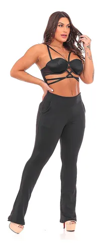 Calça hotsell flare jacar