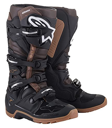 Botas De Enduro Alpinestars Tech 7 Negro-marrón Oscuro Talla