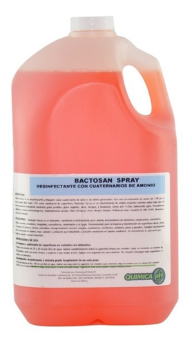 Desinfectante Sanitizante Con Cuaternarias De Amonio, 4lt