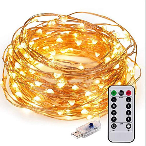 Cadena Luz Usb 32.8 Ft 100 Led Alambre Cobre Hada