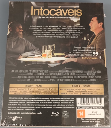 Intocáveis Blu Ray Duplo Slipcase Lacrado Original