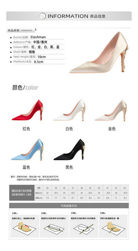 Zapatos De Boda De Tacón Alto Con Flores De Moda Para Mujer