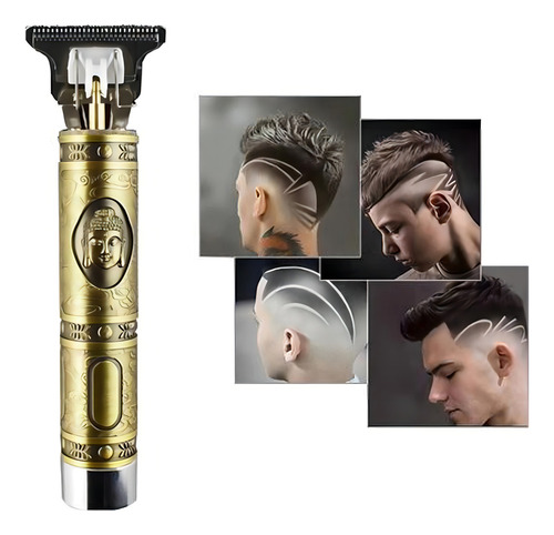 Máquina De Cortar Cabelo Barbeiro Profissional Dragão Elétri Cor Dourado-escuro