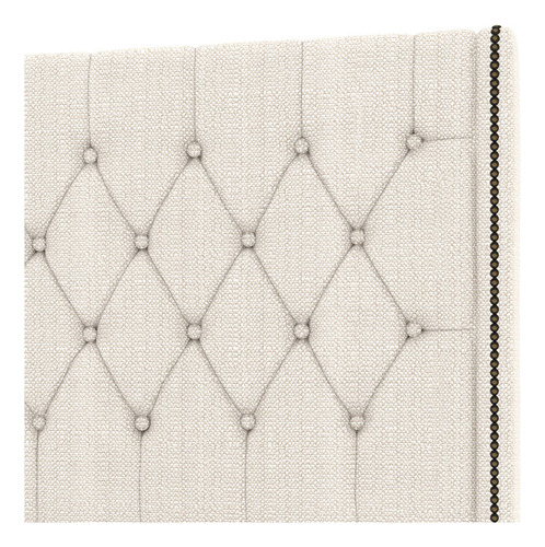 Cabeceira Box Queen 160cm Estofada Frizza Linho Creme